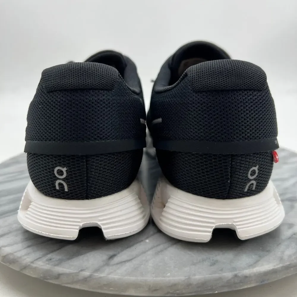 On Mens 12 Running Shoes Black Cloud 5 Lace Up Mesh Low Top Sneakers 59.98919